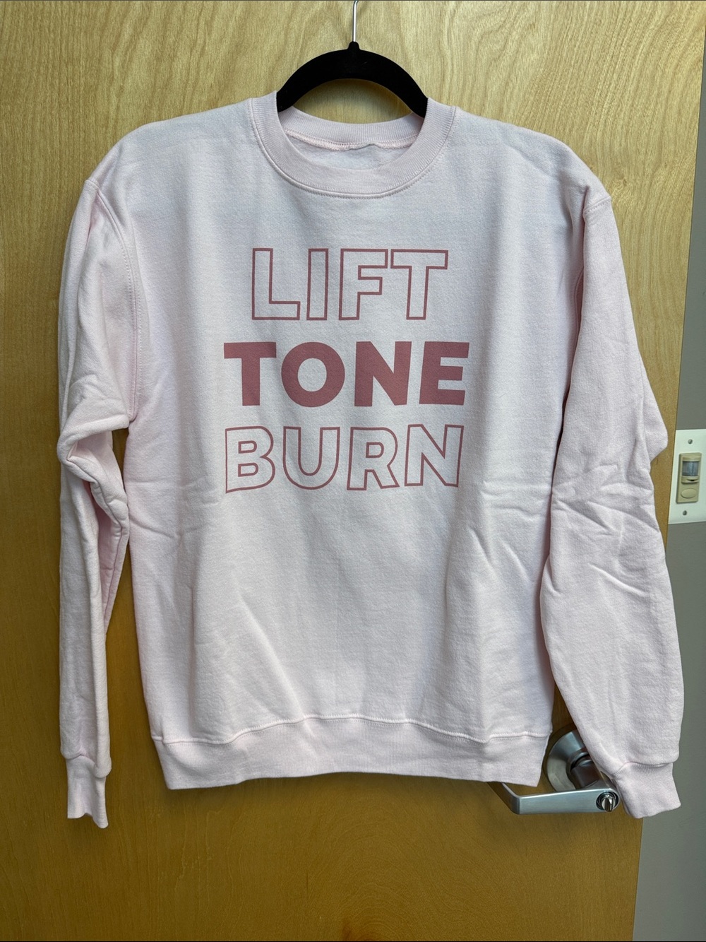 Pure Barre Pink "Lift Tone Burn" Sweatshirt